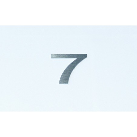 Chiffre relief en aluminium brossé chiffre 7