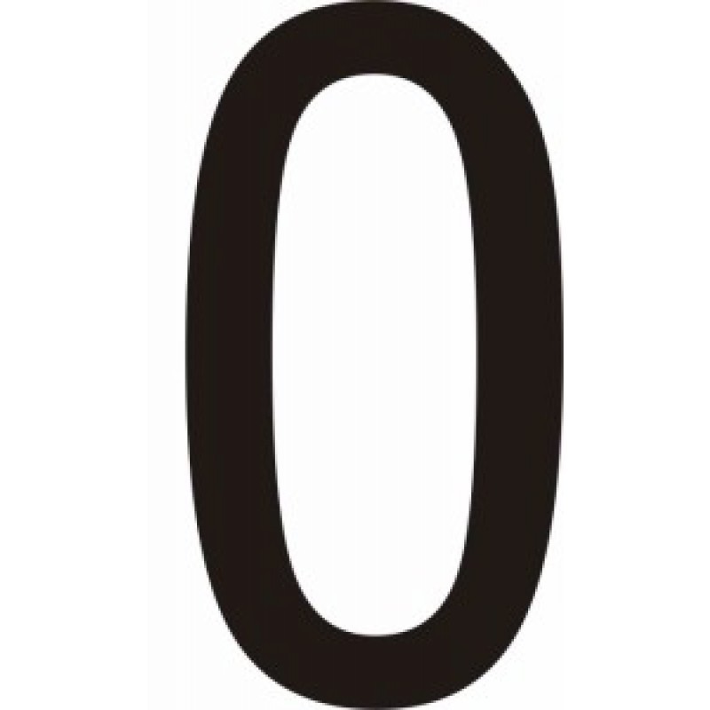 Chiffres adhésifs coloris noir - 0, ...,9, 50 ou 75mm - par 10 