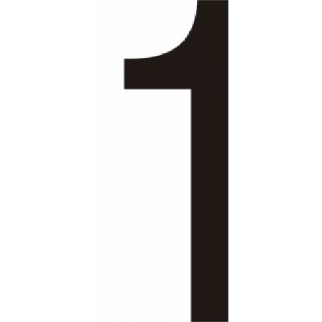 Lot de 10 chiffres adhésifs coloris noir  "0", ...,"9, 50 ou 75mm