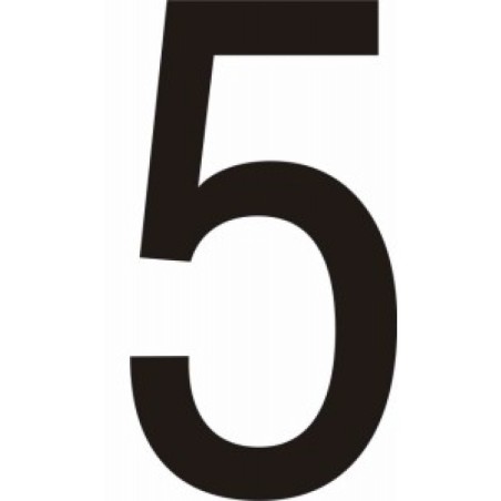 Lot de 10 chiffres adhésifs coloris noir  "0", ...,"9, 50 ou 75mm
