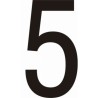 Lot de 10 chiffres adhésifs coloris noir  "0", ...,"9, 50 ou 75mm