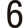 Lot de 10 chiffres adhésifs coloris noir  "0", ...,"9, 50 ou 75mm