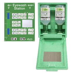 Flacon de Solution Saline Stérile - Lave-oeil DUO Ergonomique pour Soins Oculaires Urgence - PLUM