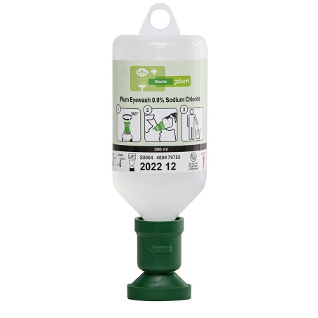 Flacon de Solution Saline Stérile - Lave-oeil DUO Ergonomique pour Soins Oculaires Urgence - PLUM