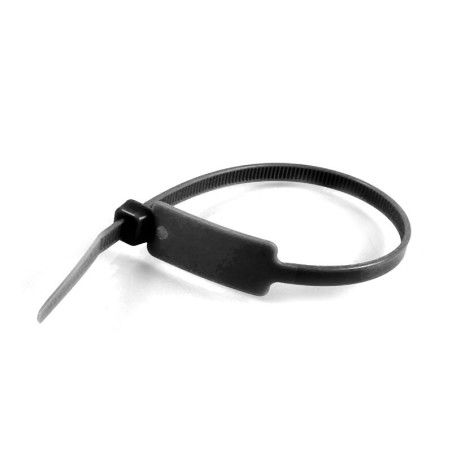 Colliers de serrage - Platine d'identification personnalisable - Longueur 200 mm - Polyamide 6.6 - par 100