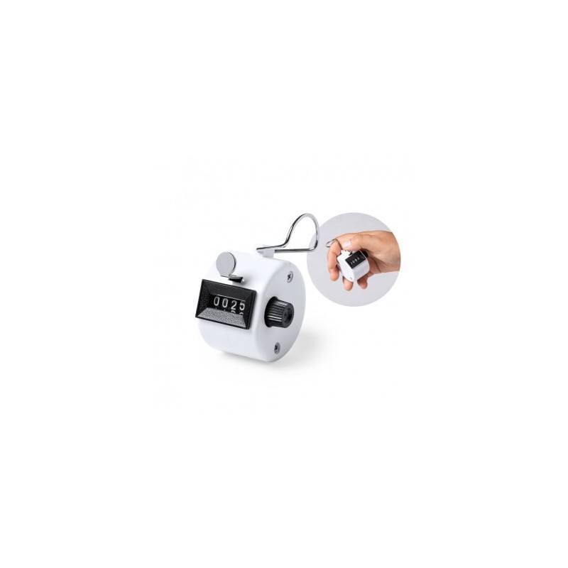 Compteur manuel de personnes - 4 chiffres - ABS blanc