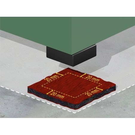 Dalle anti-vibration - GRIPSOL pour charge lourde, environnement sec - SBR/NR