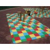 Dalles de sol sécurisées DALLE en gris pour aire de jeux enfants