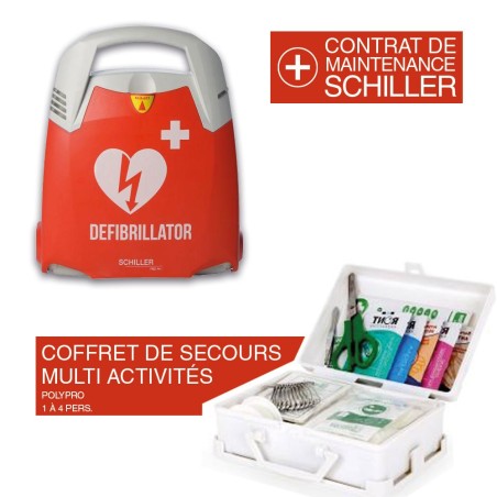 Pack Secours DAE, coffret secours, contrat de maintenance
