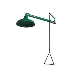 Douche de Sécurité - Murale Intérieure - Normes EN 15154-1 et NF X 15-221 - Pomme en ABS Vert