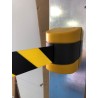 Enrouleur de sangle mural - Sangle rouge/blanc ou jaune/noir - 5 ou 10 mètres - ABS