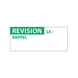 Étiquettes d'inspection - REVISION LE - 38x16 mm - Film polymère
