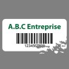 Étiquettes Personnalisées - Code-Barre Vinyle Ultra-destructible - 50x20 mm - Lot de 240