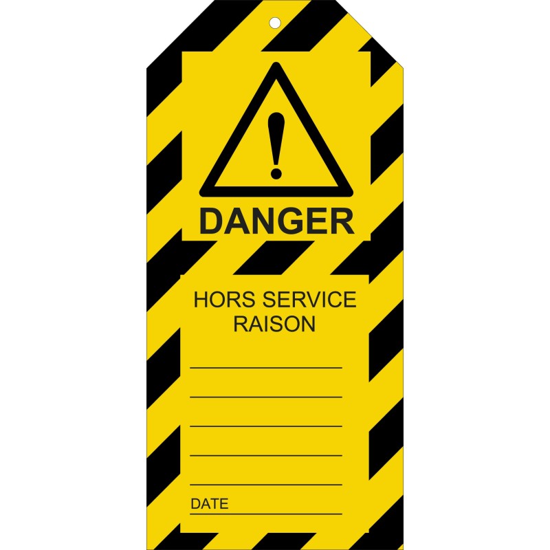 Étiquettes - Danger : Hors-Service - Polyester Souple