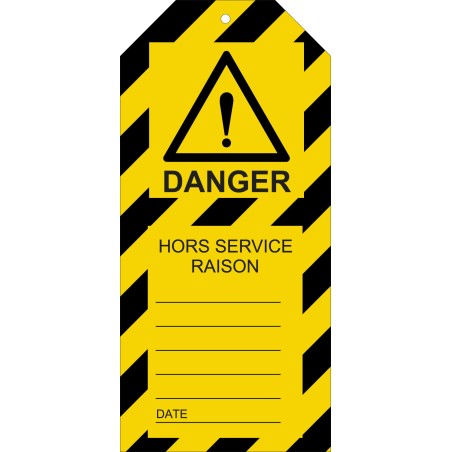Étiquettes - Danger : Hors-Service - Polyester Souple