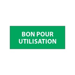Étiquettes d'inspection - Bon pour utilisation - 38 x 16 mm - Film polymère -  lot de 25 cartes de 14 étiquettes