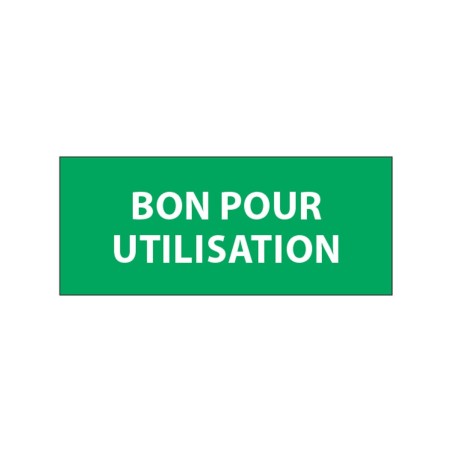 Étiquettes d'inspection - Bon pour utilisation - 38 x 16 mm - Film polymère -  lot de 25 cartes de 14 étiquettes