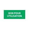 Étiquettes d'inspection - Bon pour utilisation - 38 x 16 mm - Film polymère -  lot de 25 cartes de 14 étiquettes