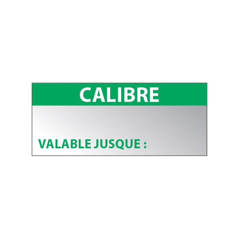 Étiquettes d'inspection - CALIBRE - 38 x 16 mm - Aluminium