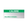 Étiquettes d'inspection - CALIBRE - 38 x 16 mm - Aluminium