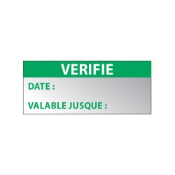 Lot étiquettes Aluminium "Vérifié"