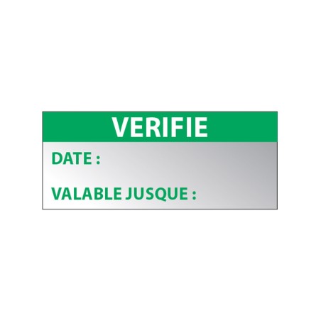 Lot étiquettes Aluminium "Vérifié"