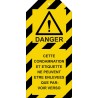 Étiquettes de Condamnation - Danger - Polyester Souple