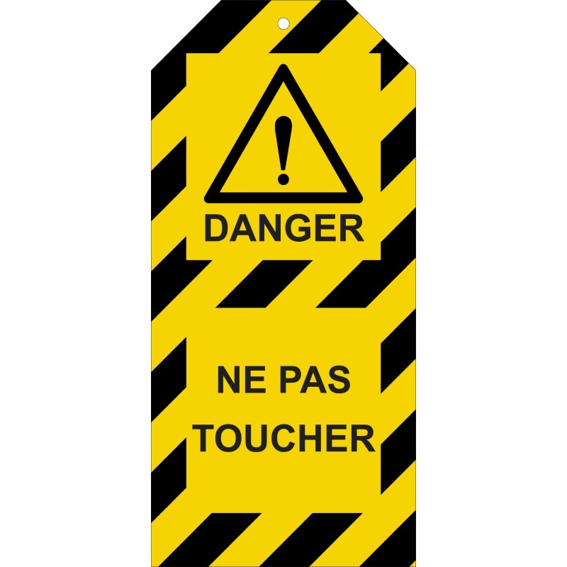 Étiquettes - Danger : Ne pas toucher - Polyester Souple