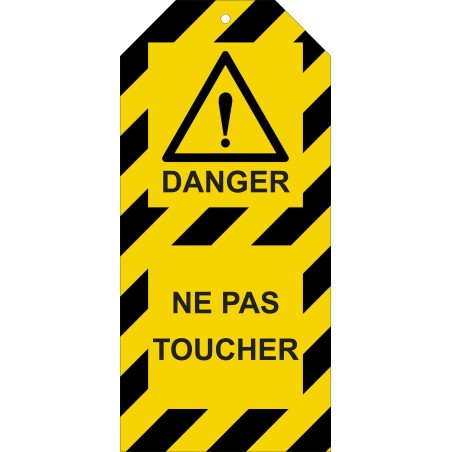 Étiquettes - Danger : Ne pas toucher - Polyester Souple