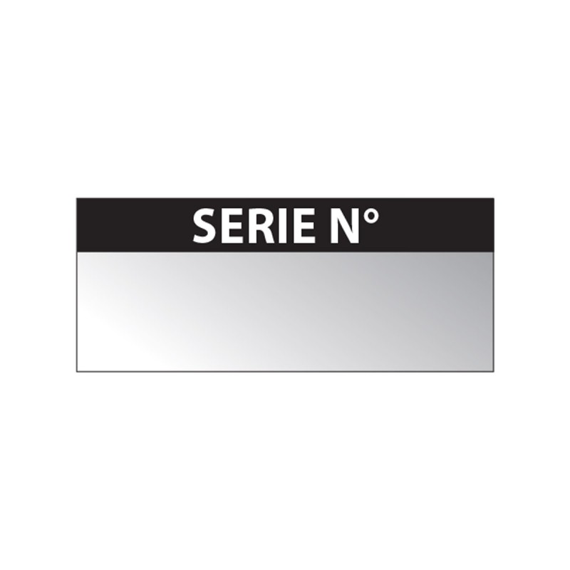 Étiquettes d'inspection - "SERIE N°" - 38 x 16 mm - Aluminium