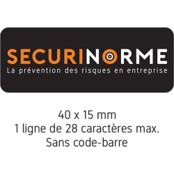 Étiquettes Personnalisées - Propriété SECURÉTIK - Vinyle Polymère Laminé - Lot de 240