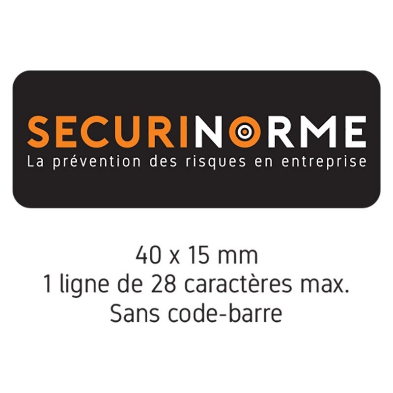 Étiquettes Personnalisées - Propriété SECURÉTIK - Vinyle Polymère Laminé - Lot de 240