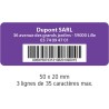 Étiquettes Personnalisées - Propriété SECURÉTIK - Vinyle Polymère Laminé - Lot de 240