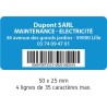 Étiquettes Personnalisées - Propriété SECURÉTIK - Vinyle Polymère Laminé - Lot de 240