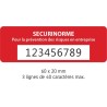 Étiquettes Personnalisées - Propriété SECURÉTIK - Vinyle Polymère Laminé - Lot de 240