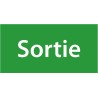 Étiquette de signalisation "Sortie" pour BAES bloc autonome 200 * 100 mm