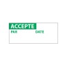 Étiquettes d'inspection - ACCEPTE - 38 x 16 mm - Film polymère haute-résistance -  Lot de 350