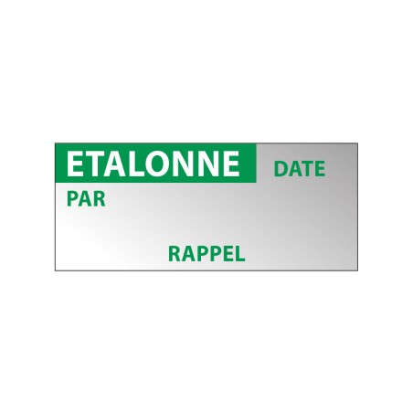Étiquettes - Étalonné auto-adhésif - 38x16 mm - Aluminium - Lot de 350