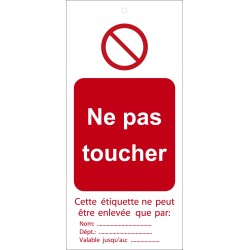 Étiquettes - Ne pas toucher - Polyester Souple