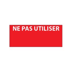 Étiquettes - Ne pas utiliser - 38 x 16 mm - Aluminium adhésif -  Lot de 25 cartes de 14 étiquettes