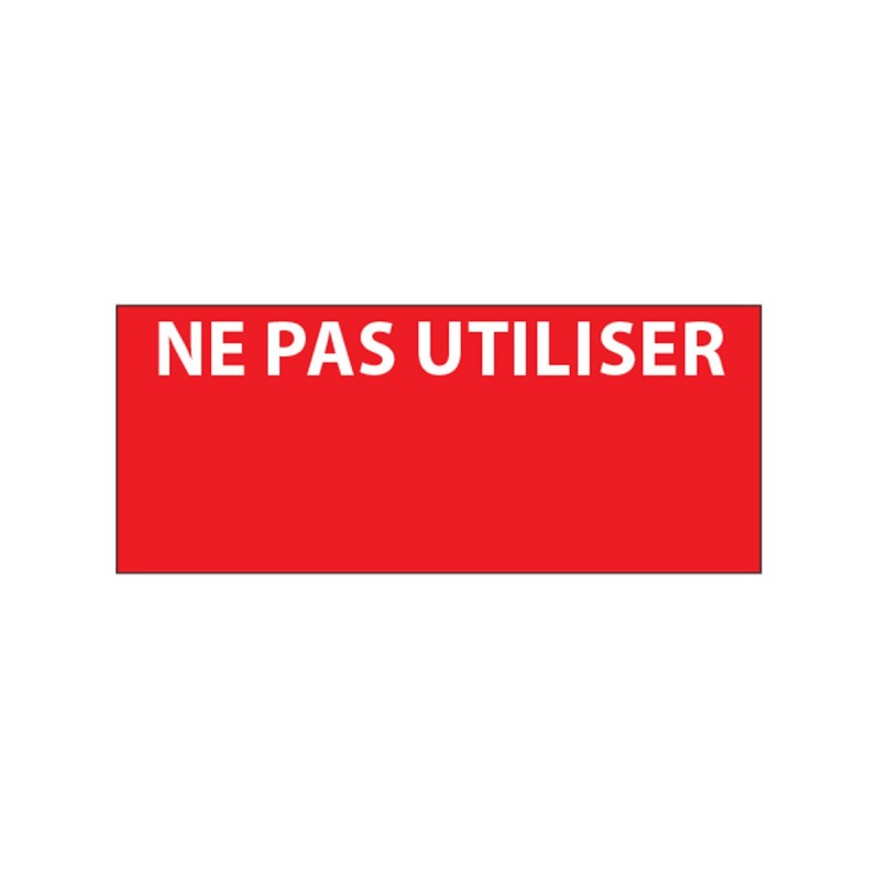 Étiquettes - Ne pas utiliser - 38 x 16 mm - Aluminium adhésif -  Lot de 25 cartes de 14 étiquettes