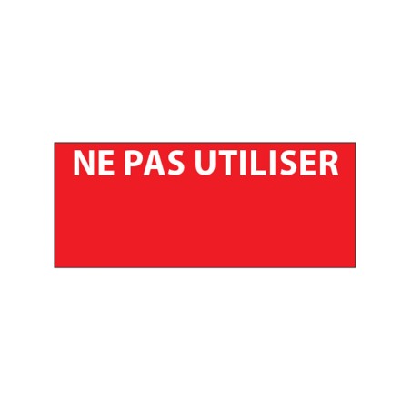 Étiquettes - Ne pas utiliser - 38 x 16 mm - Aluminium adhésif -  Lot de 25 cartes de 14 étiquettes