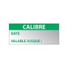 Etiquette d'inspection - Calibre date - 38 x 16 mm - Aluminium - Lot de 350