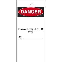 Étiquettes de Condamnation - Travaux en Cours - Polyester Souple