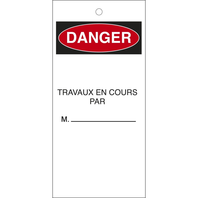 Étiquettes de Condamnation - Travaux en Cours - Polyester Souple
