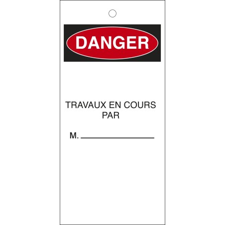 Étiquettes de Condamnation - Travaux en Cours - Polyester Souple