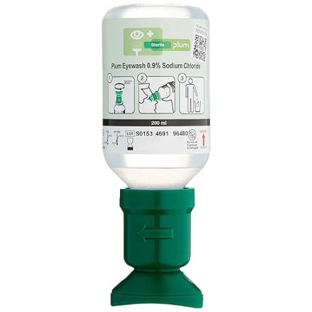 Flacon de Solution Saline Lave-œil pour Douche Oculaire - PLUM