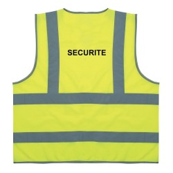 Le gilet de sécurité jaune à 4 bandes "Sécurité" est d'une importance capitale pour garantir votre visibilité lors de vos travau