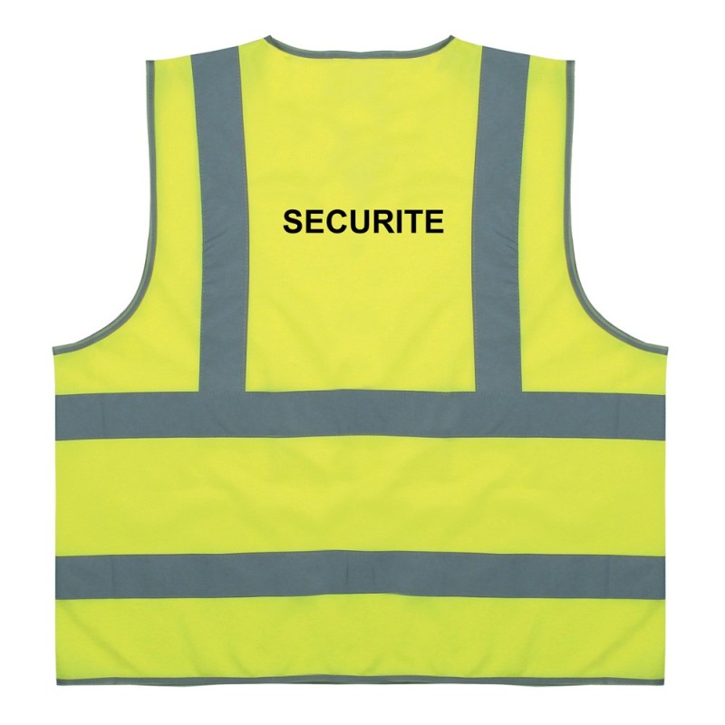 Le gilet de sécurité jaune à 4 bandes "Sécurité" est d'une importance capitale pour garantir votre visibilité lors de vos travau