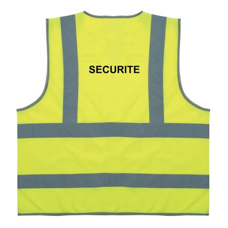 Le gilet de sécurité jaune à 4 bandes "Sécurité" est d'une importance capitale pour garantir votre visibilité lors de vos travau